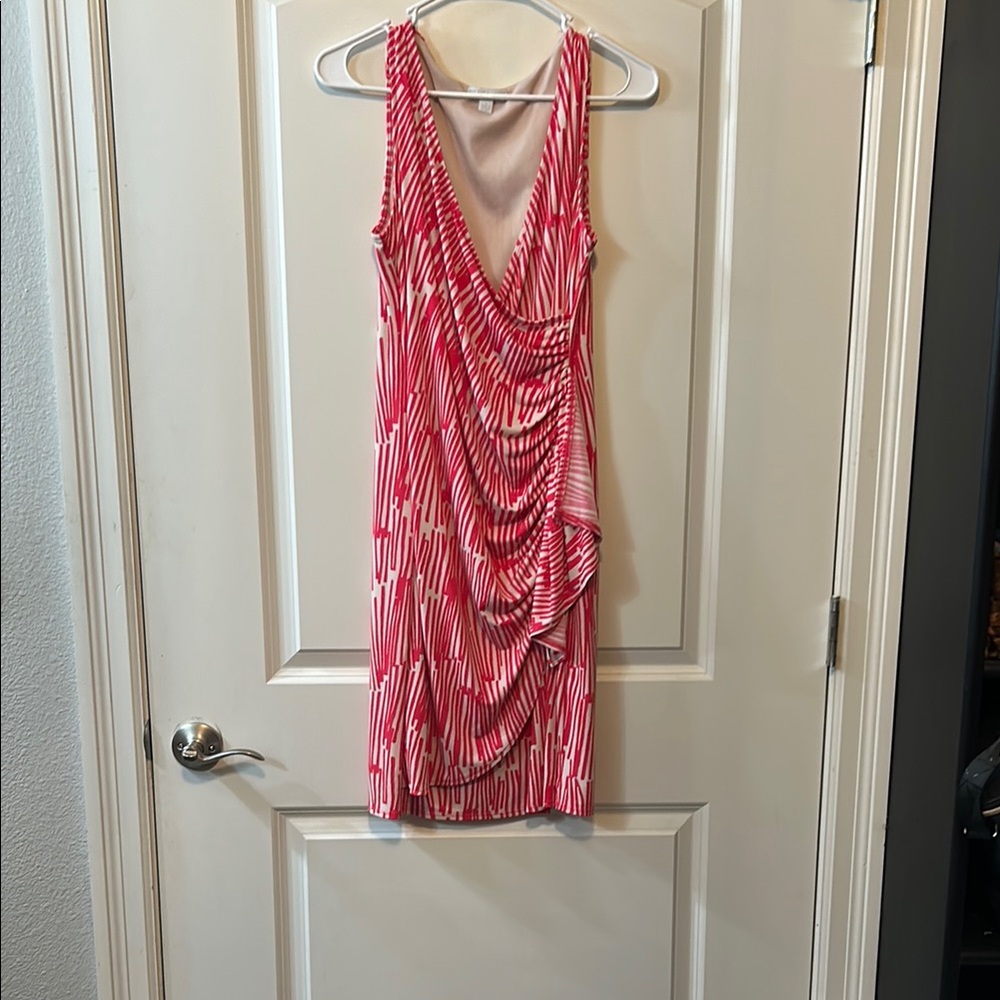 Old Navy Elegant Pink Striped Stretchy Dress size m